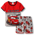 Kids Boys Girls Short Sleeved Racing Car Print Sleepwear childrensterritory