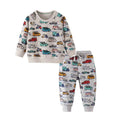 Kids Boys Cartoon Dinosaur Design Long Sleeve Tracksuit Sets childrensterritory