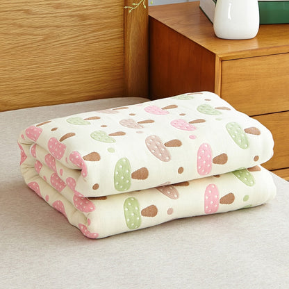 6 Layer Cotton Muslin Baby Blankets Carriage Quilt childrensterritory