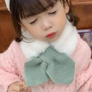 Cold-Proof Plush Warmth Solid Knitted Kids Scarf childrensterritory
