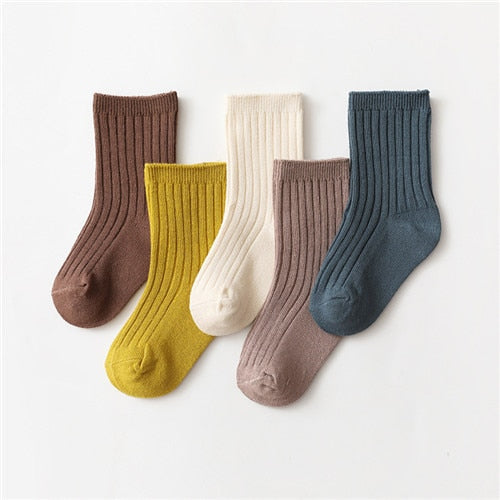 Korean Style 5 pairs/lot Soft Cotton Socks for Baby Girls Boys childrensterritory