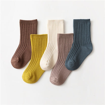 Korean Style 5 pairs/lot Soft Cotton Socks for Baby Girls Boys childrensterritory