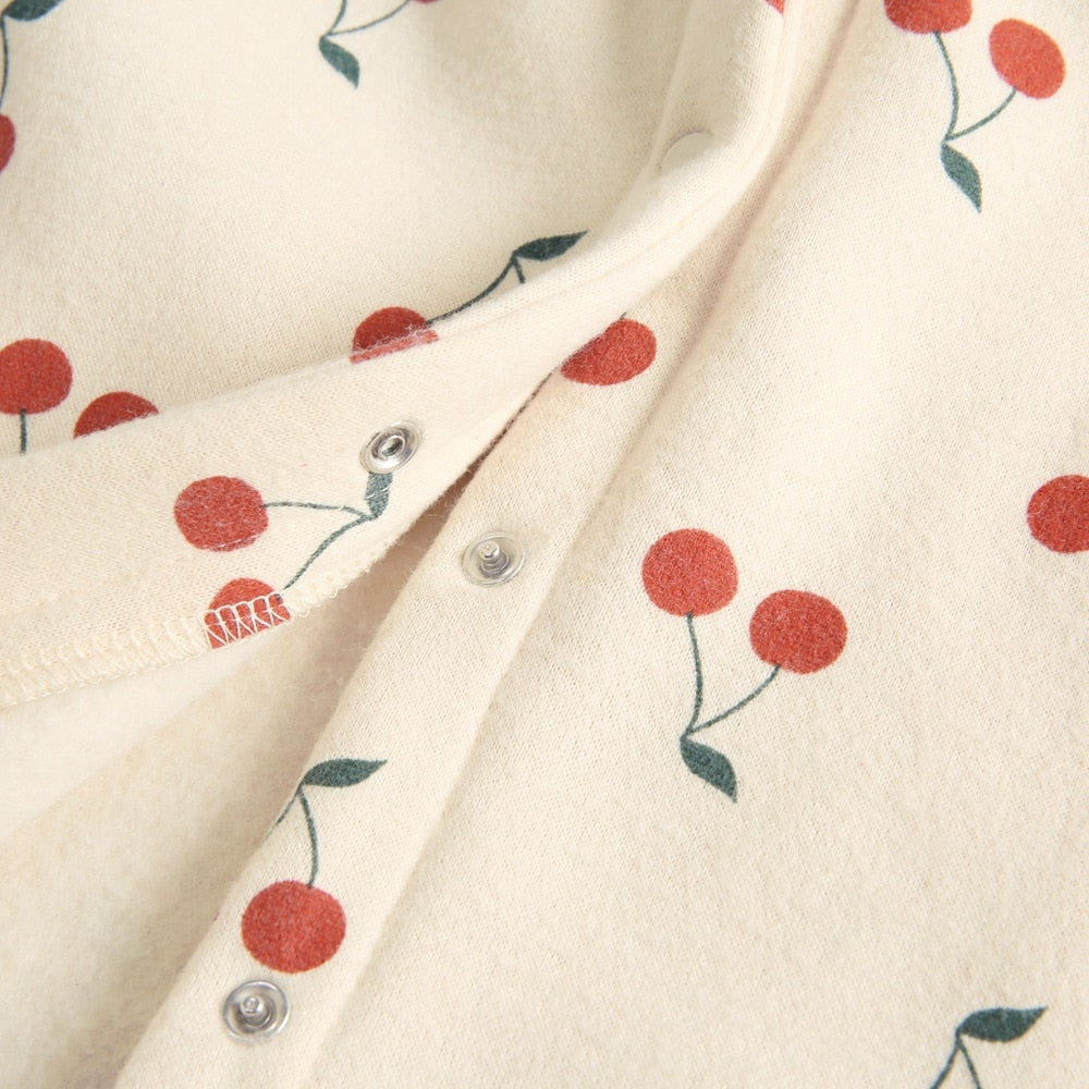 Long Sleeve Printed Baby Hooded Bodysuit for Winter childrensterritory