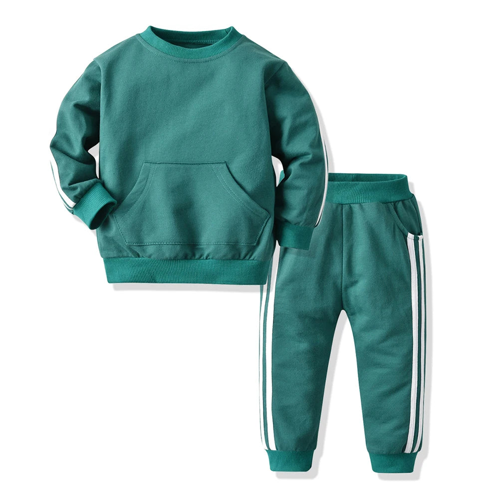 Baby Kids Solid Colour Winter Clothing Set childrensterritory