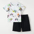 Kids Boys Short Sleeve Cartoon Print Clothing Sets childrensterritory
