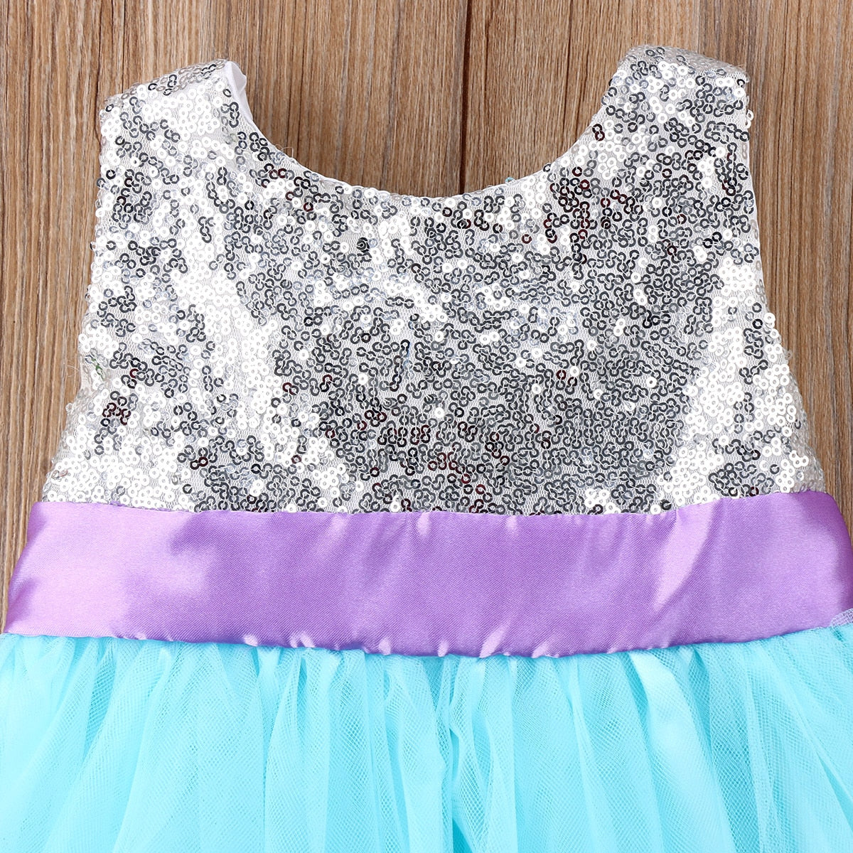 Little Girls Sleeveless Sequin Bowknot Ball Gwon Dresses childrensterritory