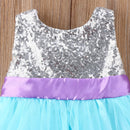 Little Girls Sleeveless Sequin Bowknot Ball Gwon Dresses childrensterritory