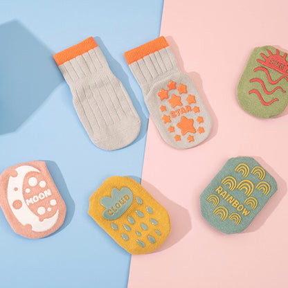 Cute Pattern: 3 Pairs/lot Anti-Slip Baby Cotton Socks childrensterritory