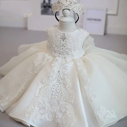 Little Girl Lace Embroidery Puffy Princess Party Dresses
