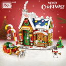 Mini Christmas House Building Blocks Toys Gift for Kids