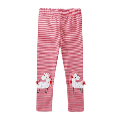 Girls Various Cartoon Design Cotton Leggings childrensterritory