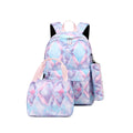 Printed Canvas 3-in-1 School Backpack with USB For Girls