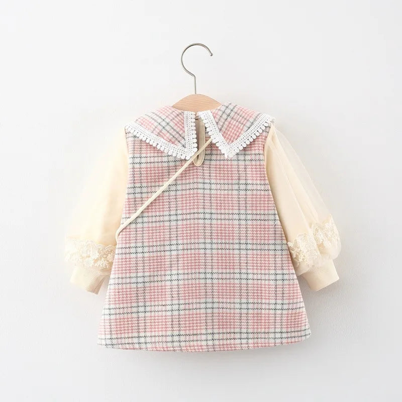 Baby Girls' Collar Design Elegant Dresses