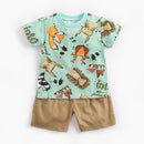 Infants Boys Cartoon Print Tops + Shorts 2Pcs Clothing Sets childrensterritory