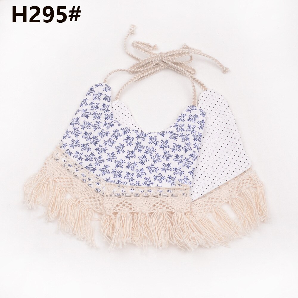 Baby Tassel Double-deck Bib | Cotton Linen Burp Cloths childrensterritory