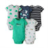 5PCS/Lot Baby Boys Girls Short Sleeve Printed Bodysuits childrensterritory