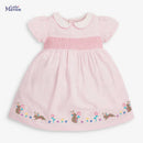 Pink Cute Cartoon Print Summer Dresses For Girls childrensterritory