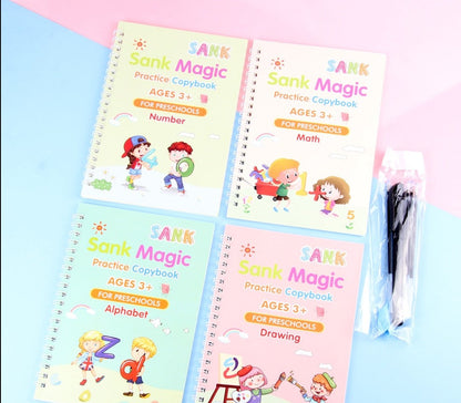 Reusable Writing Practice Set of 4 Magic Copybooks childrensterritory
