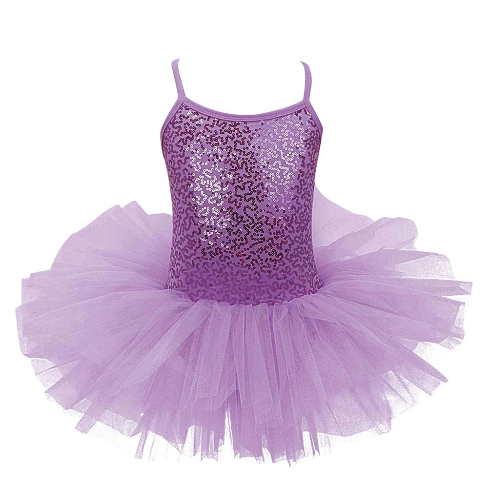 Kids Girls Sequin Tulle Ballet Dresses childrensterritory