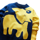 Kids Cartoon Print Long-Sleeved Winter Sweater childrensterritory