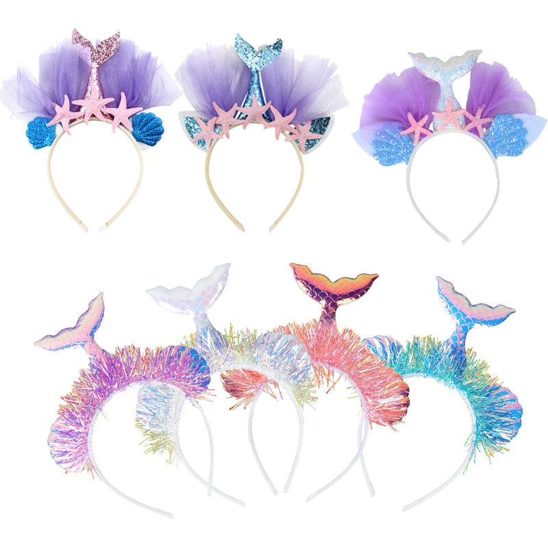 Mermaid Tail Party Headband Photo Props for Girls childrensterritory