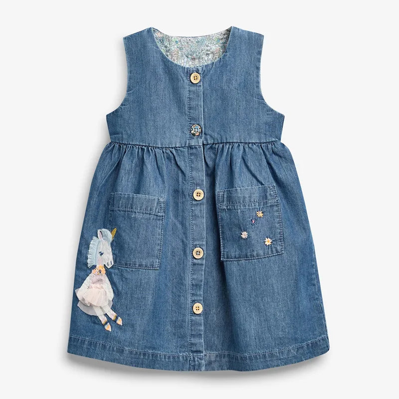 Little Girls Lovely Unicorn Dresses for Summer Casual Clothes childrensterritory