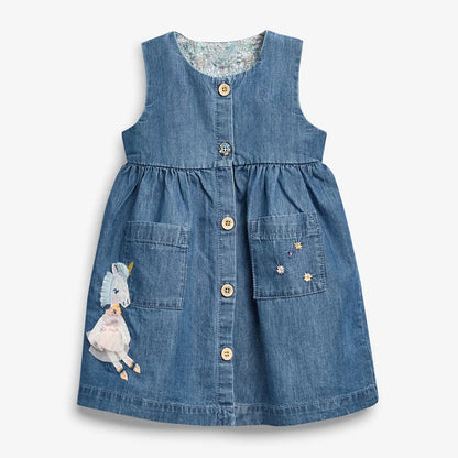 Little Girls Lovely Unicorn Dresses for Summer Casual Clothes childrensterritory