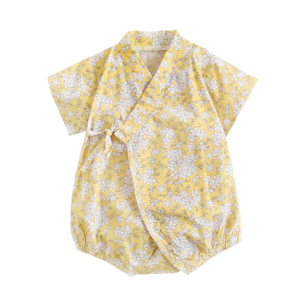 Baby Boys Girls Floral Cotton Bodysuits for Summer childrensterritory