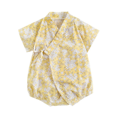 Baby Boys Girls Floral Cotton Bodysuits for Summer childrensterritory