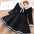 Kids Girls Pleated Knitted Warm Sweater Dresses childrensterritory
