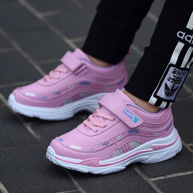 Kids Girls Breathable Waterproof Running Sneakers childrensterritory