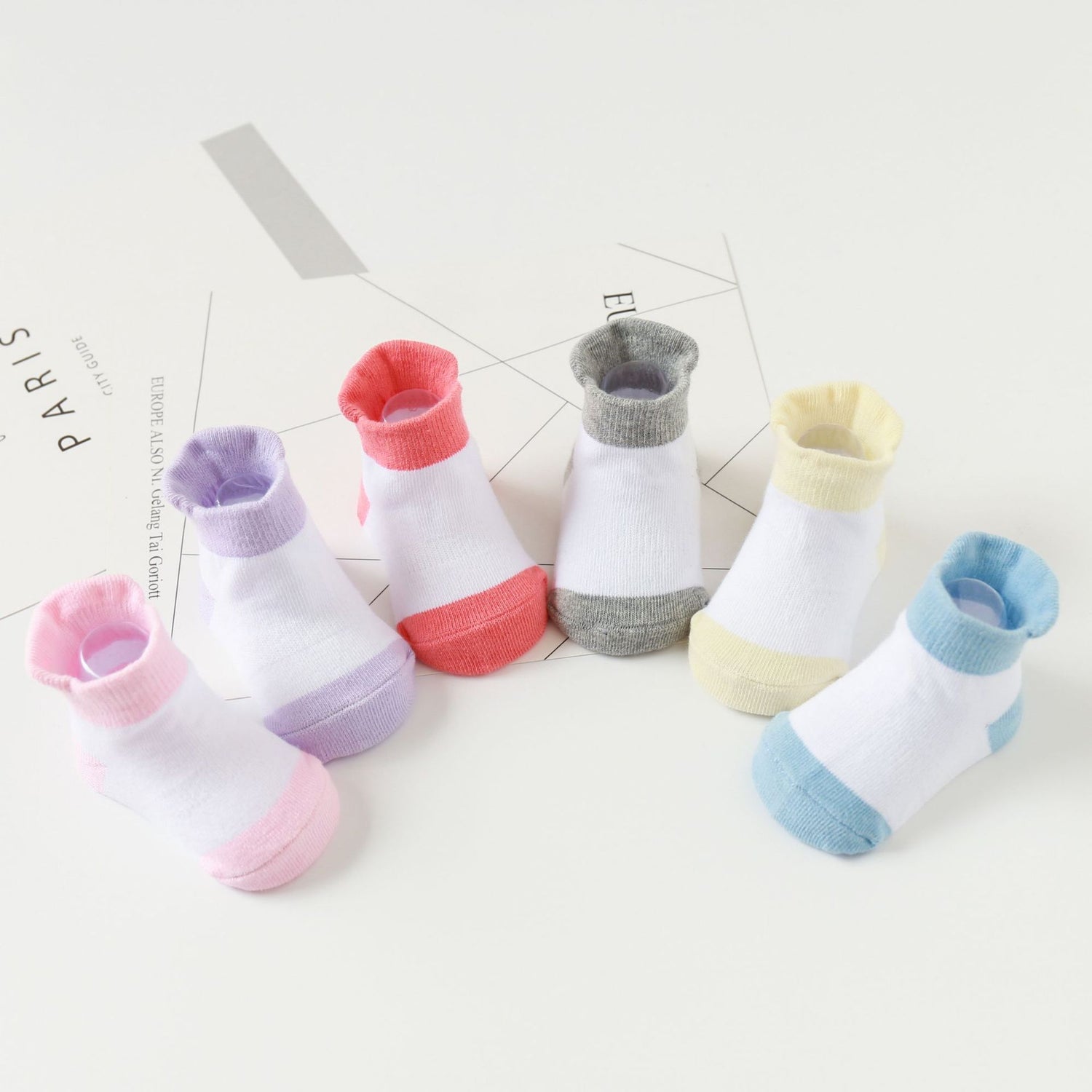 Baby/Kids 6 Pairs/lot Anti-slip Ankle Socks With Grip childrensterritory
