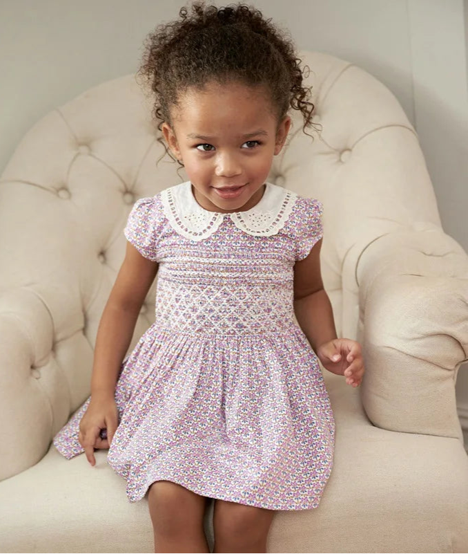 Little Girls Casual Soft Cotton Floral Design Dresses childrensterritory