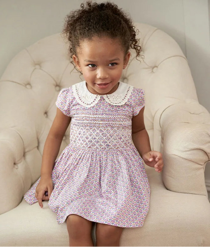 Little Girls Casual Soft Cotton Floral Design Dresses childrensterritory