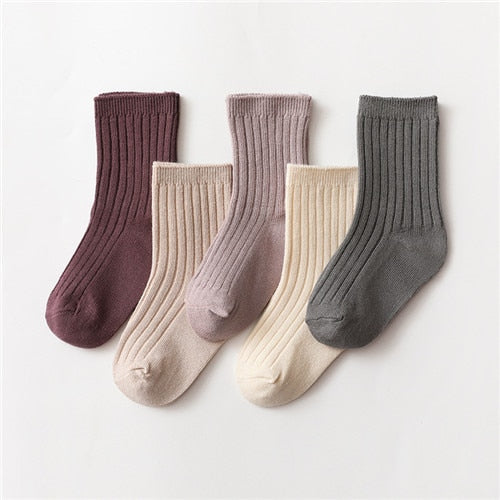 Korean Style 5 pairs/lot Soft Cotton Socks for Baby Girls Boys childrensterritory