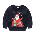 Christmas Letters and Santa Cartoon Prints Kids Sweatshirts childrensterritory