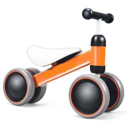 Baby No-Pedal 4-Wheel Orange Balance Learning Bike childrensterritory
