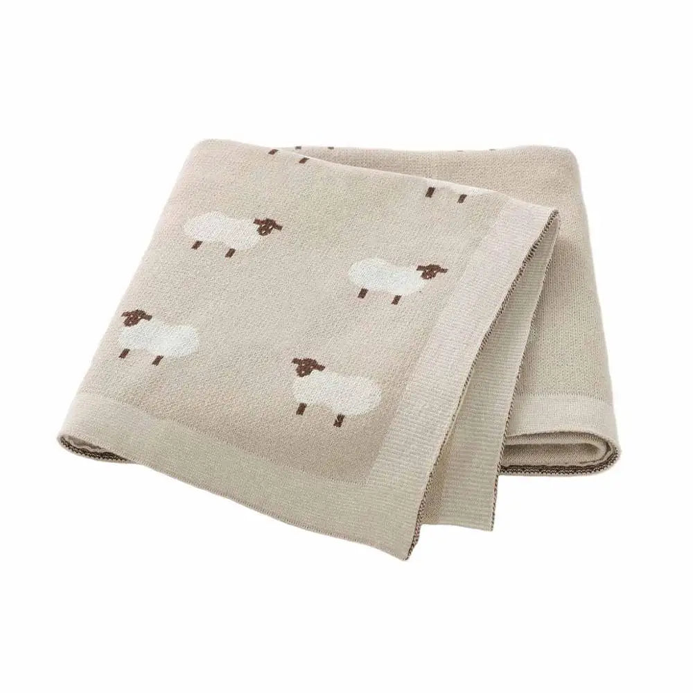 Cartoon Print Soft Cotton Fabric Baby Blankets childrensterritory