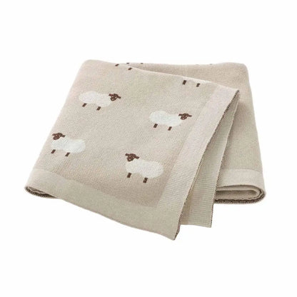 Cartoon Print Soft Cotton Fabric Baby Blankets childrensterritory