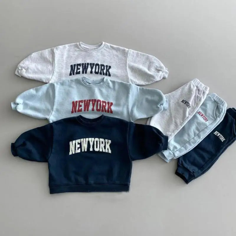 Letter Printed Toddler Sweatshirt + Trousers Clothing Set childrensterritory