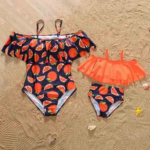 Matching Mommy And Me Designer Swimsuit Bikini Set
