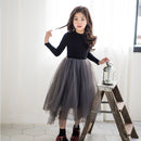 Fluffy Gauze Base Velvet Winter Princess Dress for Kids Girls childrensterritory
