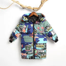 Kids Solid Color Pattern Hooded Down Cotton Jackets/Parkas childrensterritory