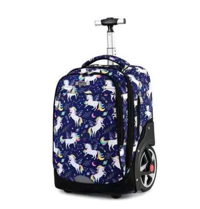 Waterproof Printed Wheeled Backpack For Kids/Adults