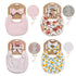4Sets/Lot Floral Infant Burp Clothes with Bow Tie Headband childrensterritory