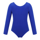 Kids Girls Long Sleeve Solid Color Ballet Leotards Bodysuit childrensterritory