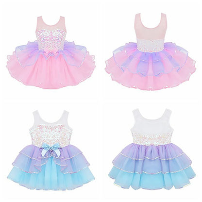 Shiny Sequins Design Tutu Ballet Dress for Little Girls childrensterritory