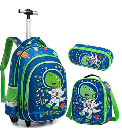 3D Unicorn Design Kids Girls School Trolley Backpack Set childrensterritory