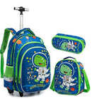 3D Unicorn Design Kids Girls School Trolley Backpack Set childrensterritory