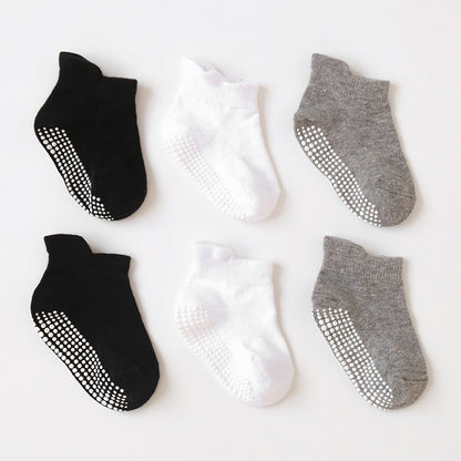 Baby/Kids 6 Pairs/lot Anti-slip Ankle Socks With Grip childrensterritory